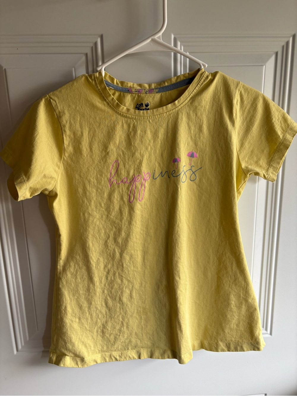 Yellow 'Happiness' Short Sleeve Tee